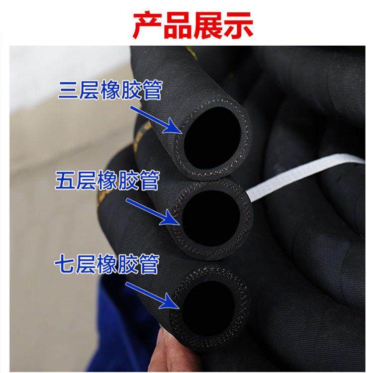 夹布橡胶管黑胶管高压输水管耐高温管喷砂管泥浆管软管橡胶水管