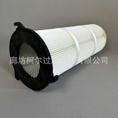 PTFE覆膜三耳吊装式除尘滤筒大流量工业粉末回收滤筒大旋风滤芯