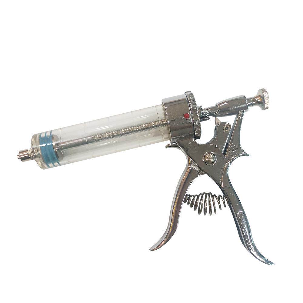 报春鸟 50ml兽用手枪式连续可调节注射器 牛用金属手柄疫苗注射枪