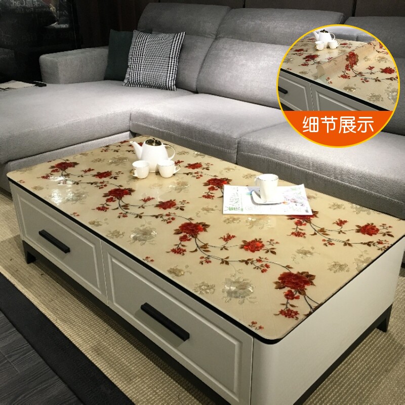 烤火炉胶皮电视厨美甲垫子办公桌茶几垫大型桌布圆形透明胶垫客厅