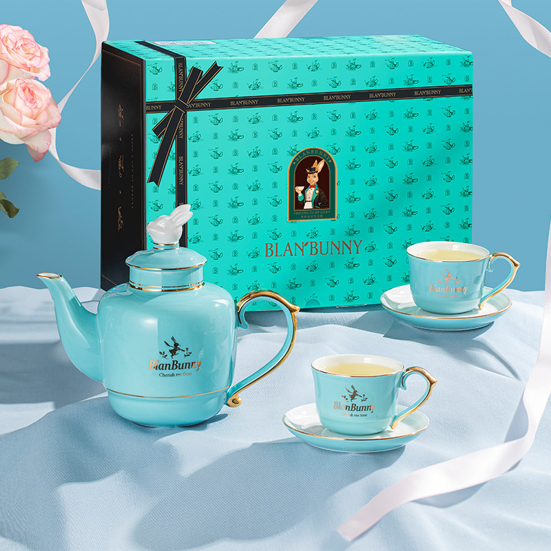 布兰兔英式下午茶茶具套装骨瓷茶壶英式杯碟咖啡杯子茶壶礼盒送礼
