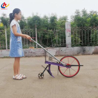 新款小型莱西人力萝卜菠菜播种机2行油菜点播机下种免间苗