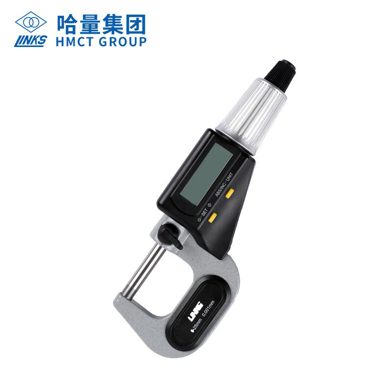 哈量数显微米外径千分尺0-25 0.001mm高精度电子测厚仪螺旋测微器