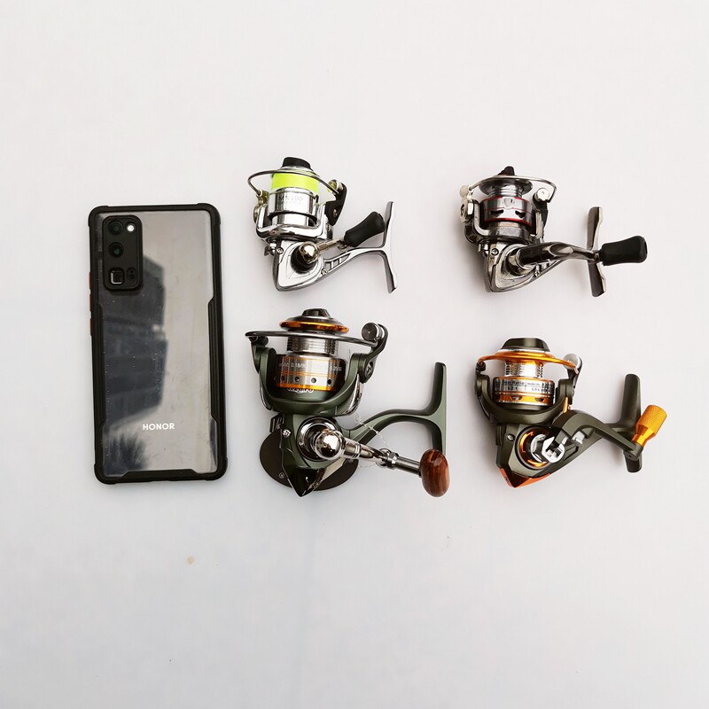 迷你路亚纺车轮全金属斜口杯微物矶钓远投路亚竿钓鱼渔轮100/500