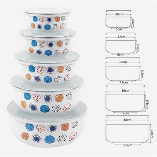 Creative Flower Animal Enamel Bowls Salad Food Bowls with