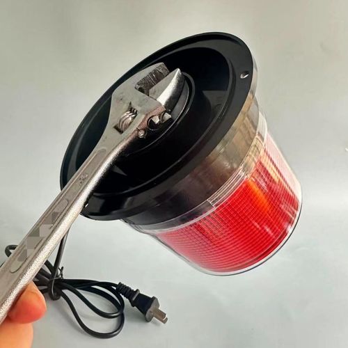 红蓝接电爆闪灯市电插电式强光岗亭学校门卫路障灯隧道施工用