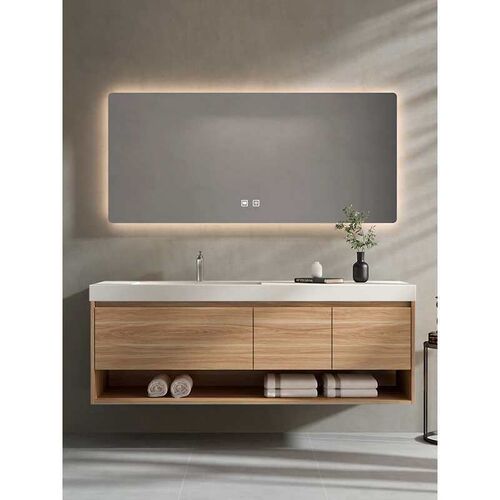 Log Color Ceramic All-in-One Basin Rock Board Bathroom Cabin