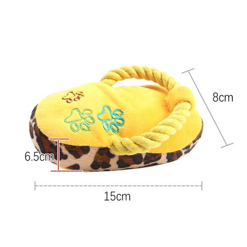 Funny Pet Dog Toys Plush Slippers Bite Chicken Leg Shoe Shap