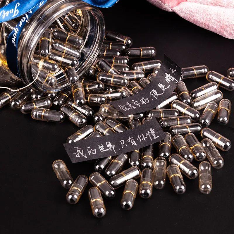 New 50/100pcs Message in Bottle Message Emoticon Capsule Let - 实物图