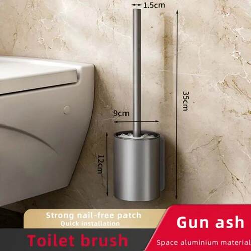 Space aluminum toilet brush no dead Angle washing toilet bru