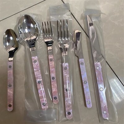 304 stainless steel pink knife, fork, spoon gift wholesale