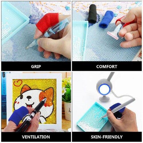 10 Pcs Finger Cot Sleeve for Needlework Diamond Picture