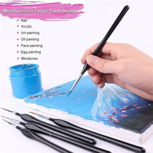 10 Pieces Fine Detail Paint Brush Miniature Painting Brushes