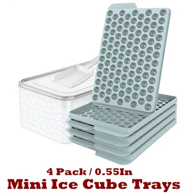Mini Ice Cube Trays Small Tiny Round Pebble Crushed Nugget