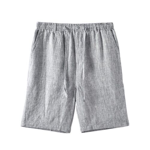 Linen Pants Mens Casual Loose Linen Shorts Breathable Beach