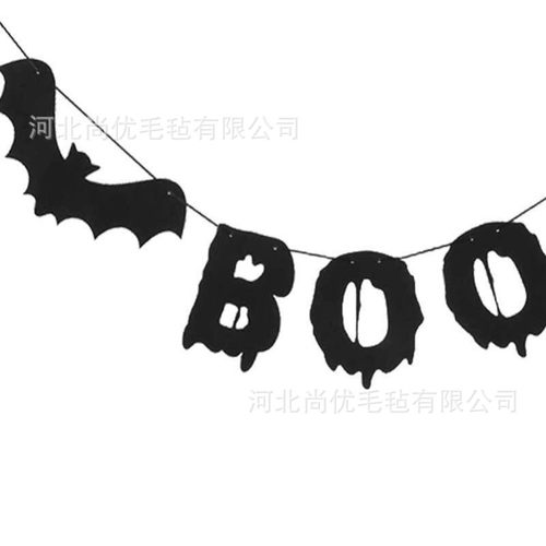 Round full festival flag felt flag flower decoration BOO bat