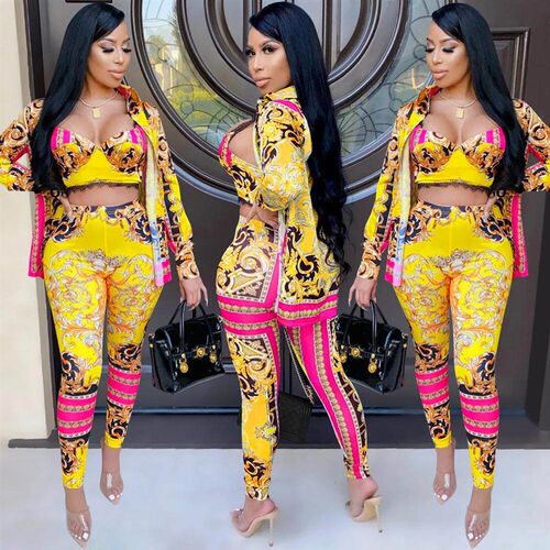 Vavcy  autumn pant women set blouse embroidery side bikini a
