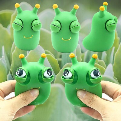 Funny Eyeball Burst Squeeze Toy Green Eye Caterpillar Pinch