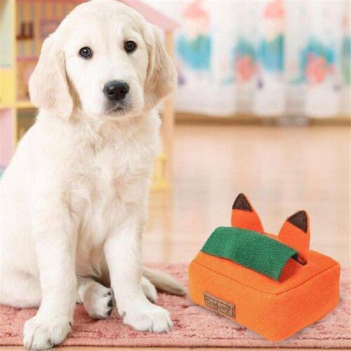 Pet Foraging Snuffle Tissue Box Dog Interactive Game Slow