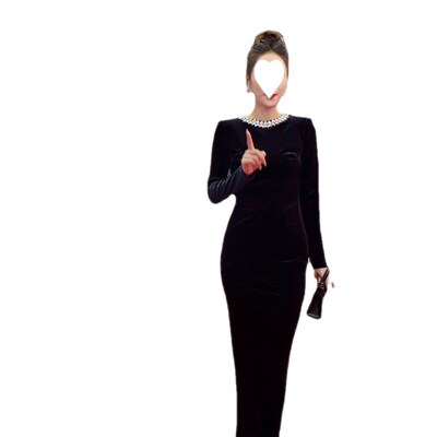 Hepburn Style Royal Sister Dress New Belly Covering Noble Yo