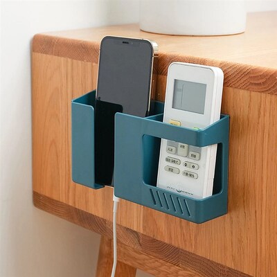 1Pc Wall Mounted Organizer Storage Box Remote Control Mounte