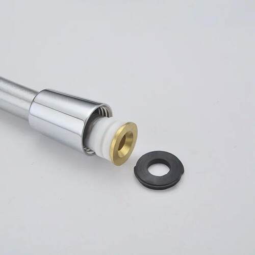 PVC High Pressure Silver & Black  Smooth Shower Hose For Bat
