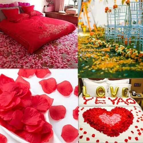 1000Pcs Multicolor Fake Rose Petals Girl Toss Silk Petal Art