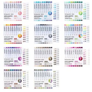 9-Colors Marker Pen Stackable Color Art Stationery Acrylic P