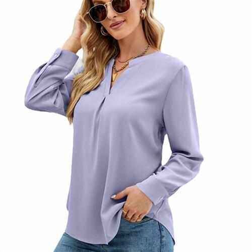 european and womens autumn winter new solid color chiffon