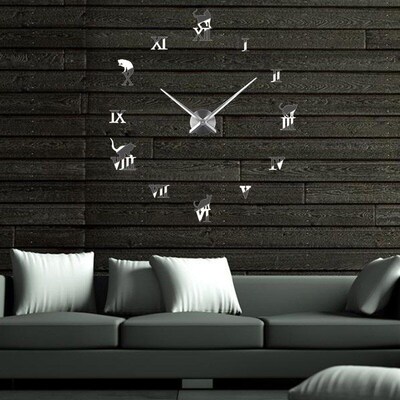 3D Creative Digital Clock DIY Colorful Decorative Wall Clock