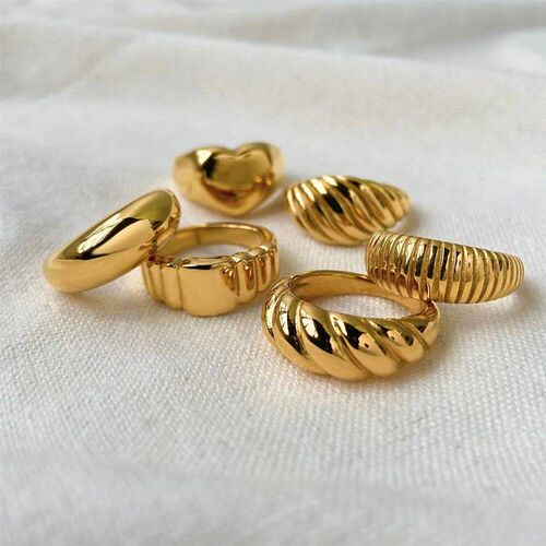 Fashion Ring 316L Stainless Steel Ring Anillo Ringen Mujer W