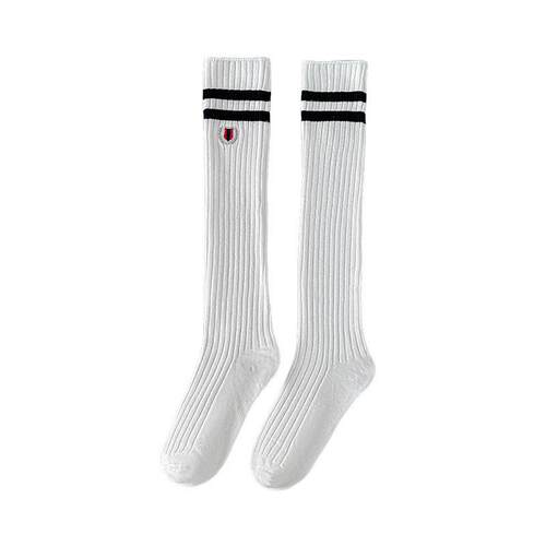 Double Knit Cotton Socks for Girls Ankle Length with Stripe