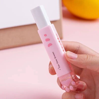 Kawaii Retractable Eraser Cute Cat Korean Stationery Rubber