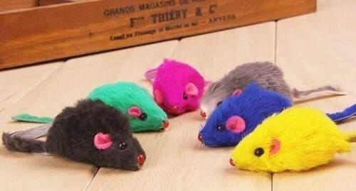 new lovely funny bright coloured pet dog cat toys false mous