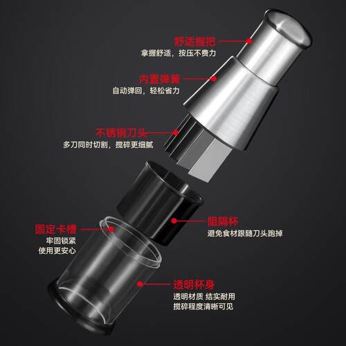 Stainless Steel Hand Press Chopper Multi-function Kitchen Ga