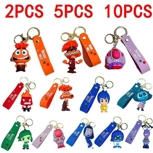 30PCS Set Wholesale Inside Out 2 keychain Figure Cute Cartoo