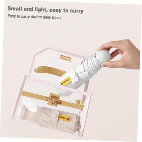 Mini Pocket Umbrella Women UV Small Umbrellas 260g Rain Wome