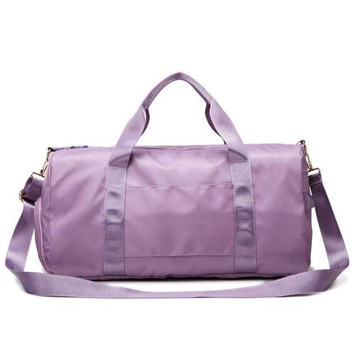 Gym Bag Leather Women Fitness Shoe Compartment Men Duffle Sh