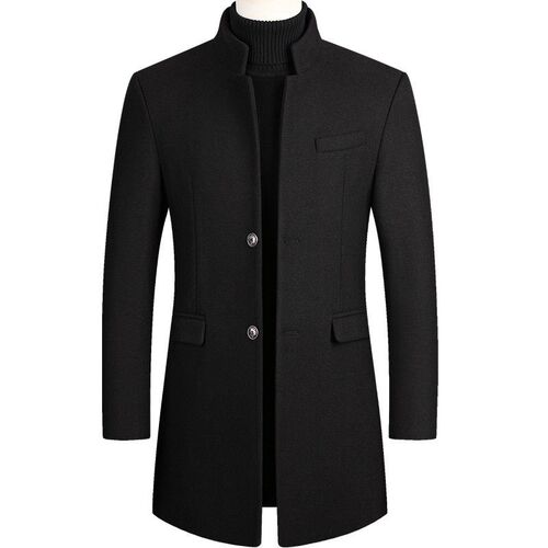 2024 Autumn And Winter Mens Woolen Coat Mid-length rench Co