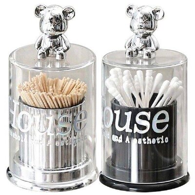 Creative Bear Toothpick Holder Cotton Swab Holder Toothpick