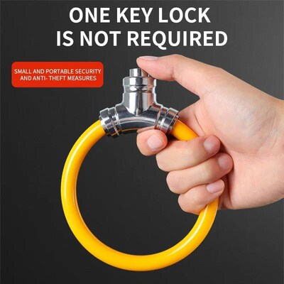 Bike Cable Lock-Bike Lock with Key-Anti-Theft Round Bike Loc