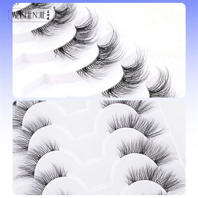 Fake Eyelashes 3/6/10 Pairs Half Lashes Cat Eyelash Natural
