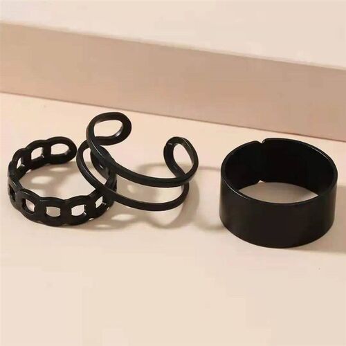 Delysia King  Punk wind open ring set niche All-match ring