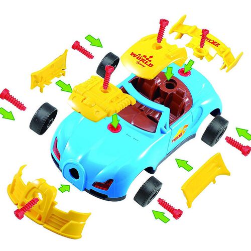 1pc DIY Assembly Model Racing Car Kit Toys Kids Drill Screws