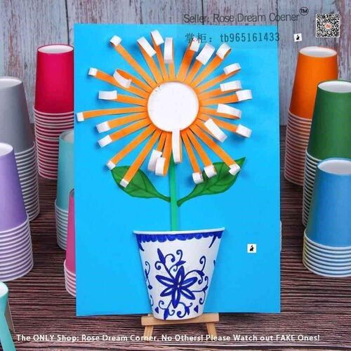 Multicolor Paper Cups Kids Crafts Party Weddding Travel-