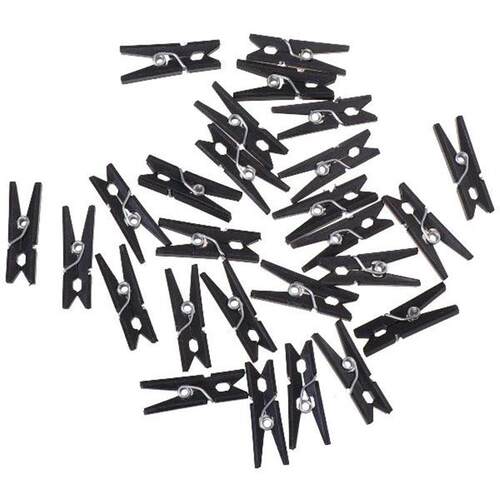 100 Pcs Plastic Clothespin Spring Clip Pegs Classic Clamps