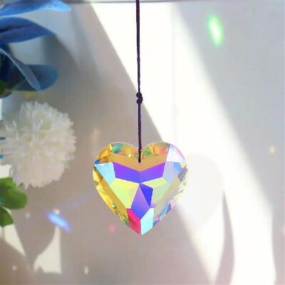 45mm Love Heart Crystal Sun Catcher Exquisite Rainbow Prism