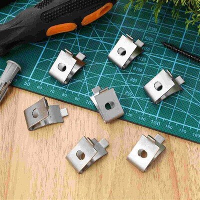 50 Pcs Partition Bracket Replacement Shelf Square Buckles