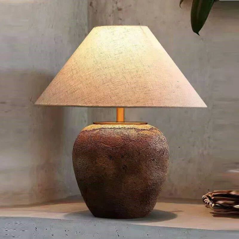 COLIN Chinese Table Lamps LED Creative Retro Ceramic Pot Des
