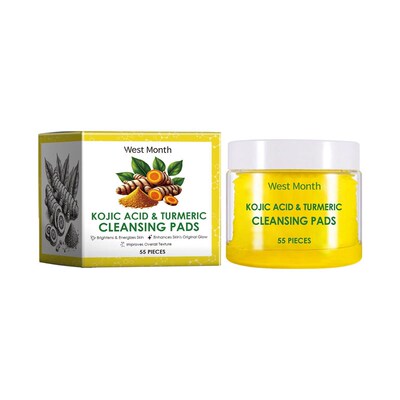 WEST MONTH Turmeric Cleansing Pads - Gently cleanses facial
